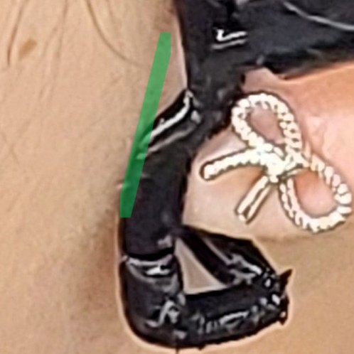 Hook placement close-up